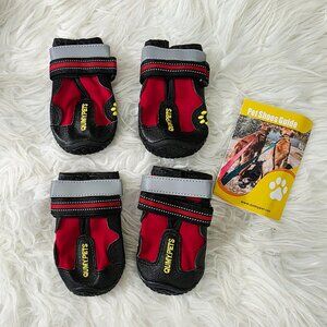 NIB Qumy Pet All Terrain Dog Shoes, Size 3, Red, Grip Technology